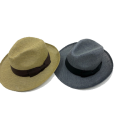 CAPPELLO UOMO STILE BORSALINO CON NASTRO